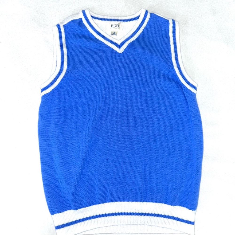 Blue knit Kids Vest NWOT